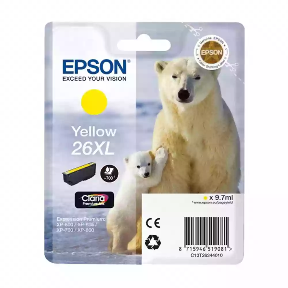 Epson Polar Bear T2634 XL Yellow Ink Cartridge