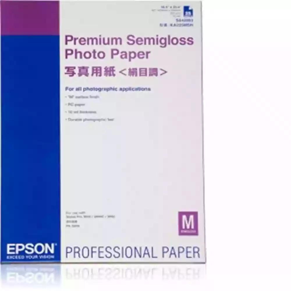 Epson Premium Semigloss A3 Photo Paper 20 Sheets