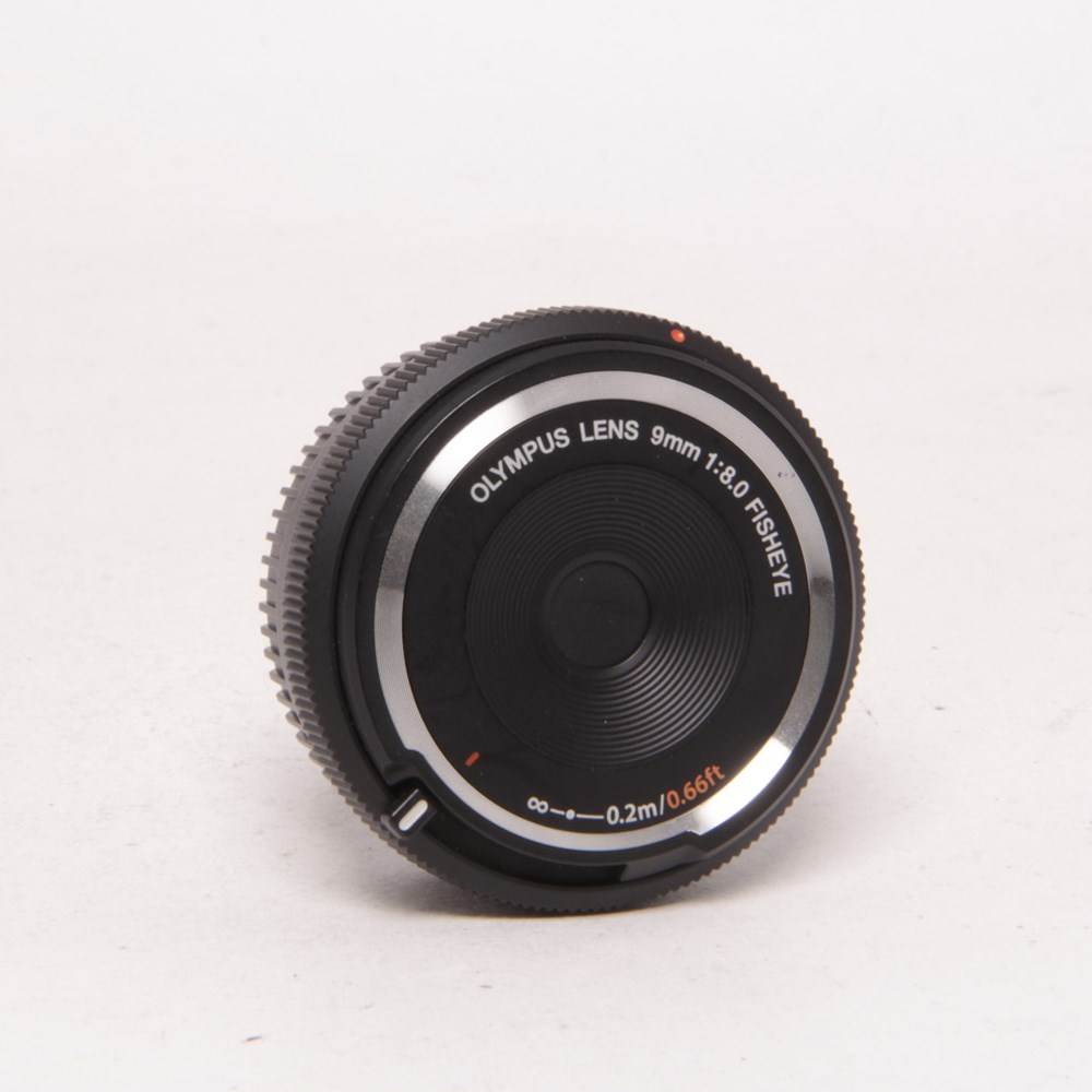 Used Olympus 9mm f8 Fisheye Body Cap Lens Black