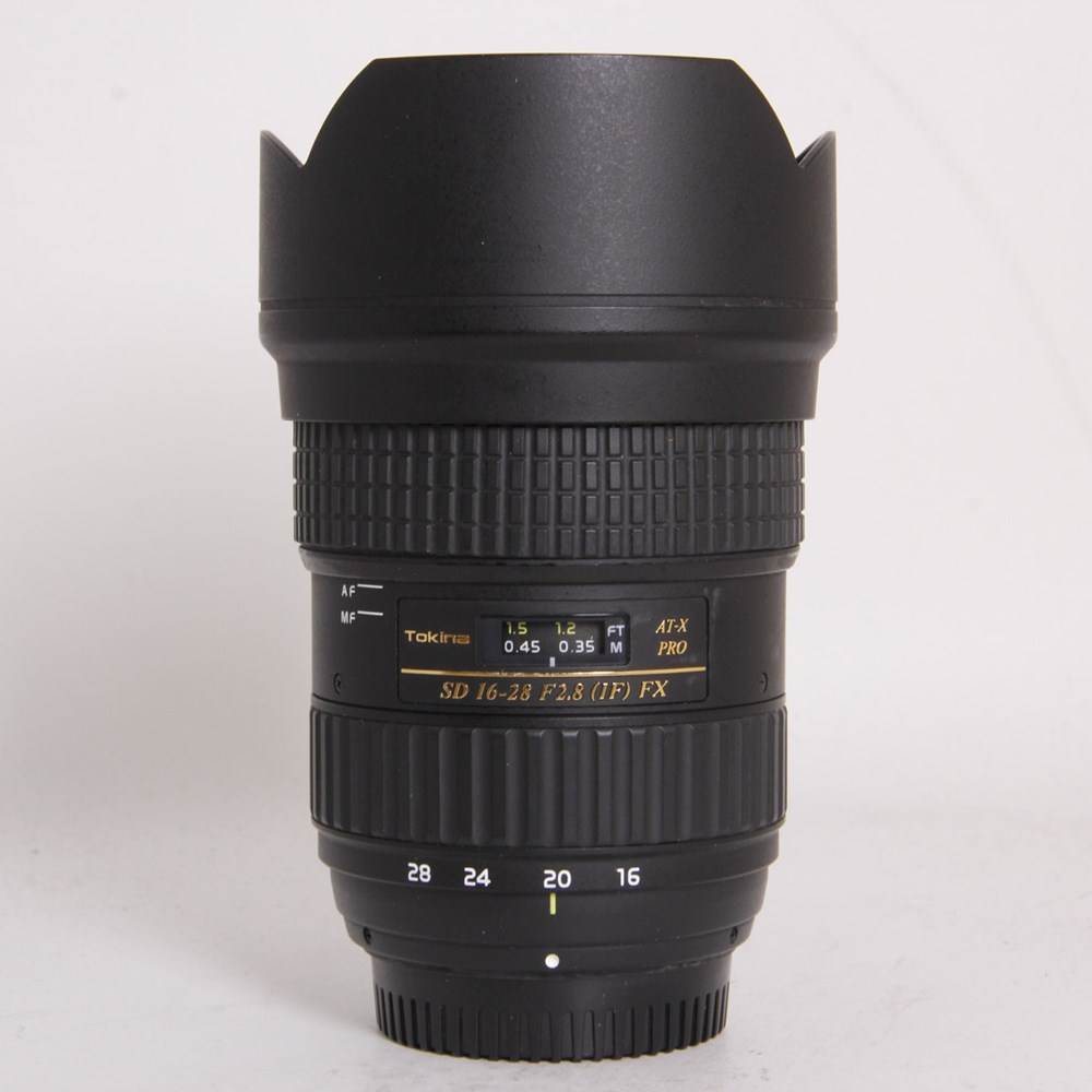 Used Tokina AT-X 16-28 f/2.8 PRO FX Wide Angle Zoom Lens Nikon F Mount