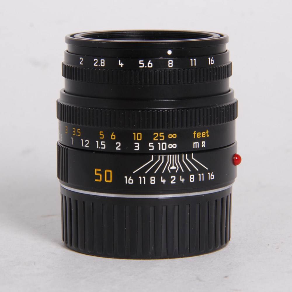 Used Leica Summicron M 50mm f/2 Lens Black Anodised 11826