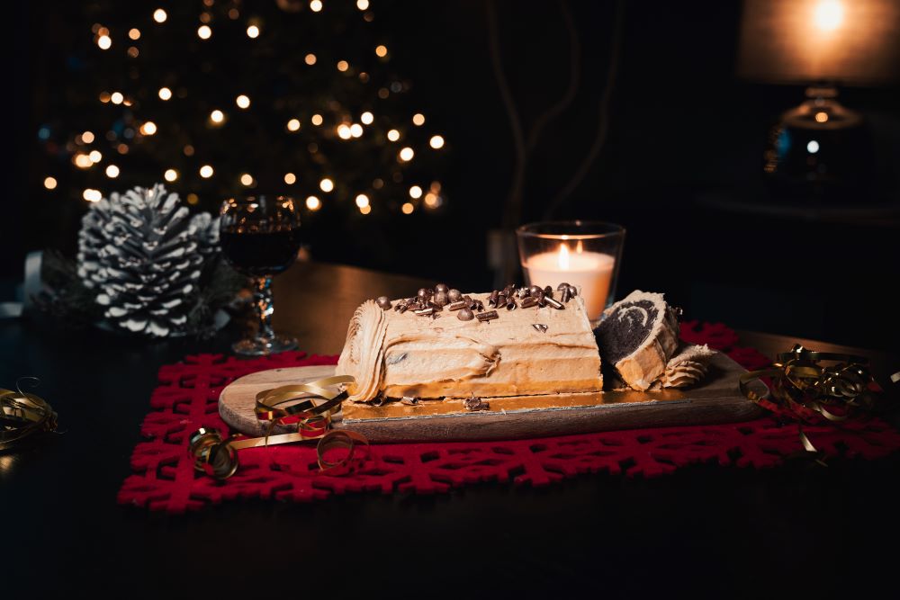 Yule log photo