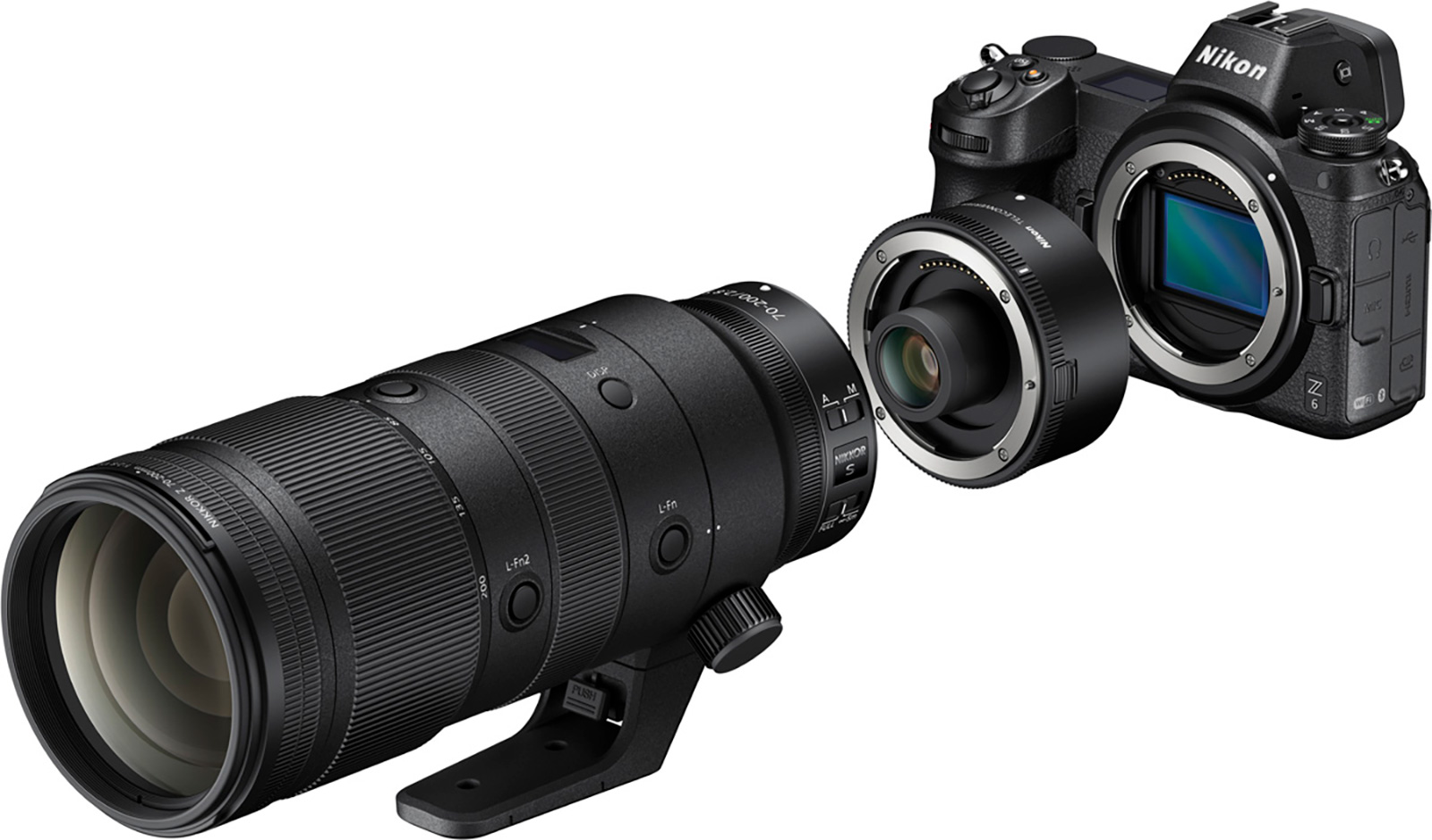 Nikon 70-200mm Z lens with TC