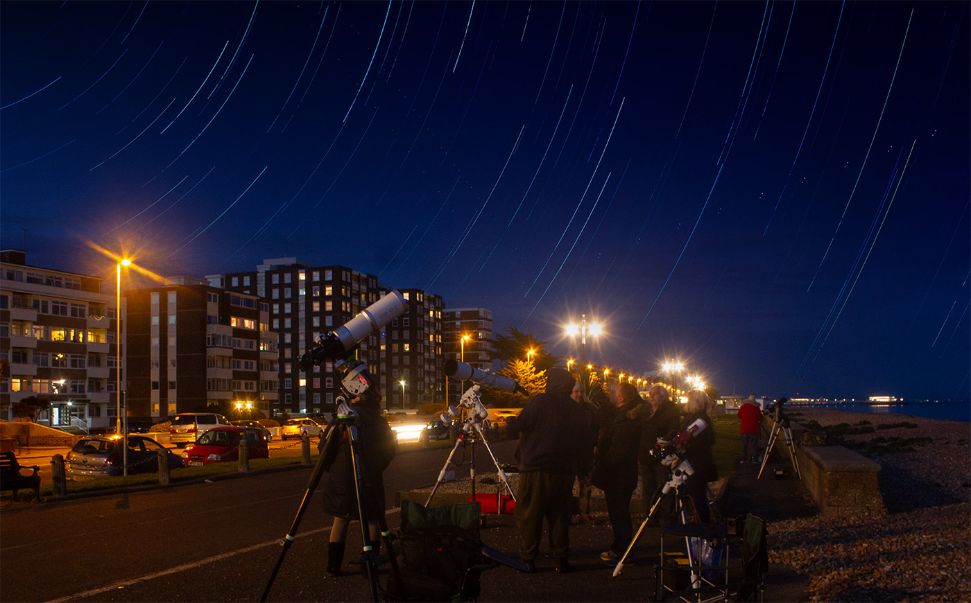 Worthing sea front astro club at night