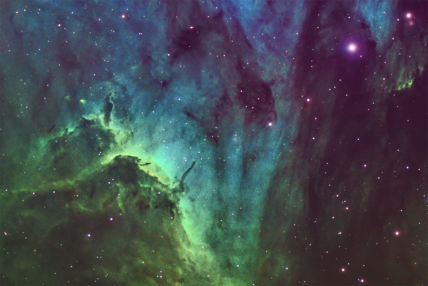 Cropped version of the The Pelican Nebula (IC 5070)