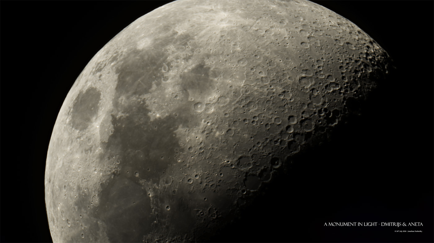 Cropped image of the moon signed