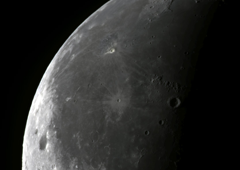 cropped shot of the moon
