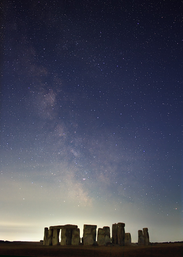 Stonehenge with Milky Way