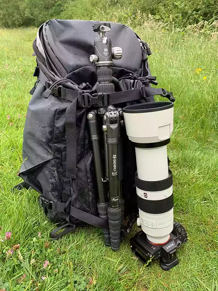 Perfectly sized for a camera bag and as long as a lens