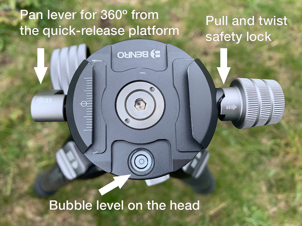 Benro GX35 ball head features
