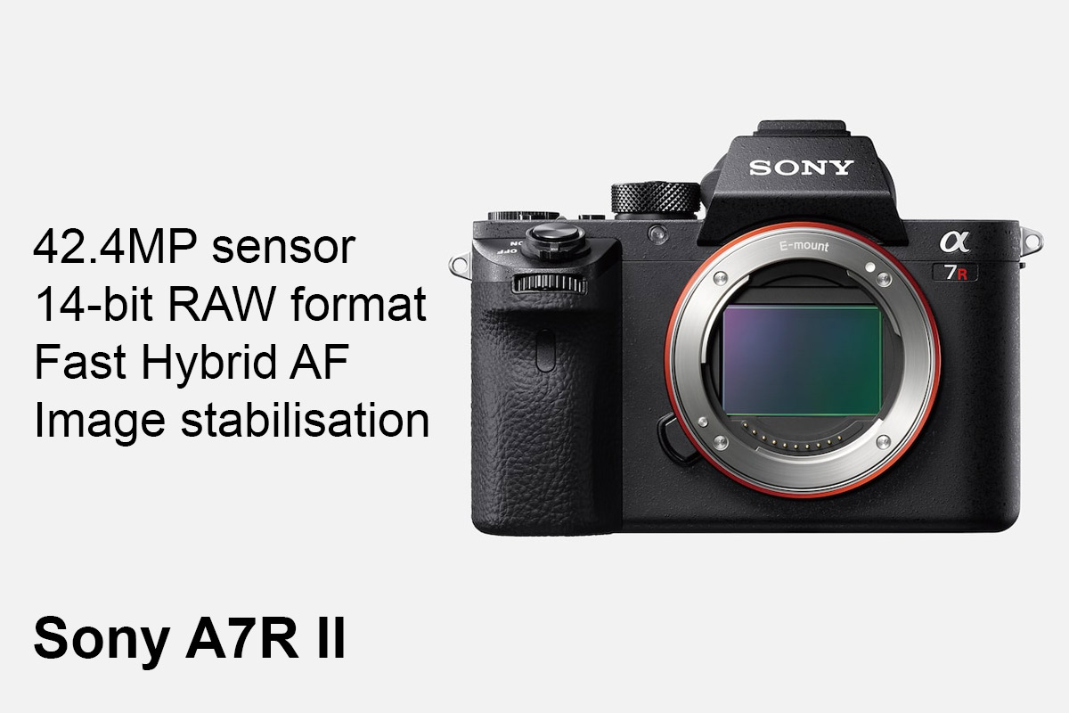 Image of Sony A7R II which has 42MP and more