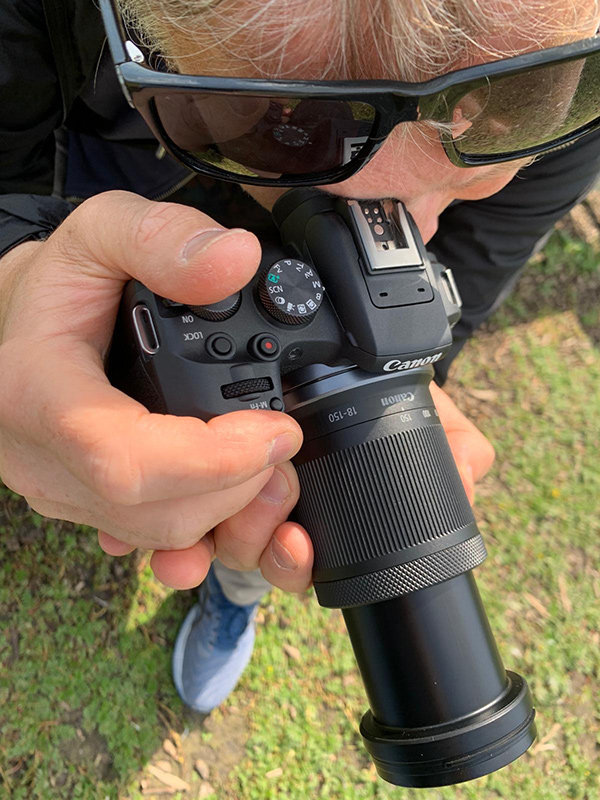 Nick shooting with the Canon R10 and zoom lens