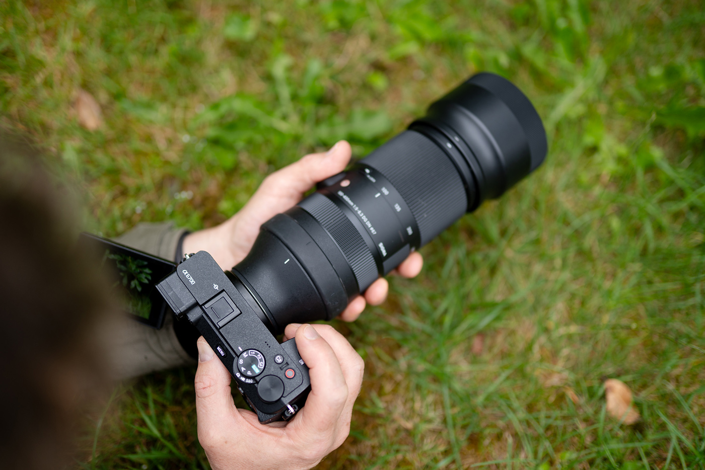 The zoom lens mounted on the compact body