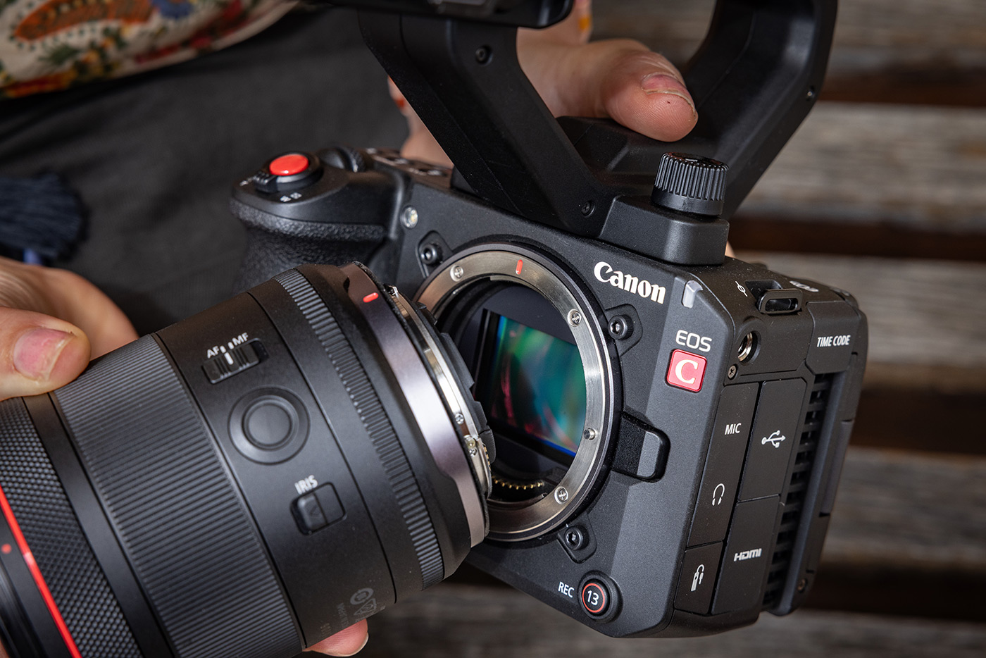 Mounting one of the new VCM lenses to the C50 cinema body