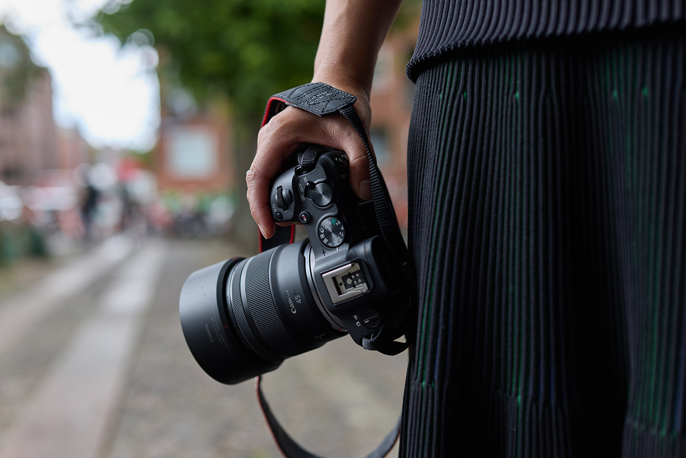 LIfestyle shot with the new camera body and 45mm lens