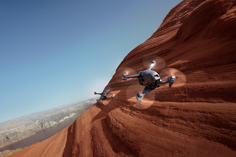 Racing view with the DJI FPV x2 drones