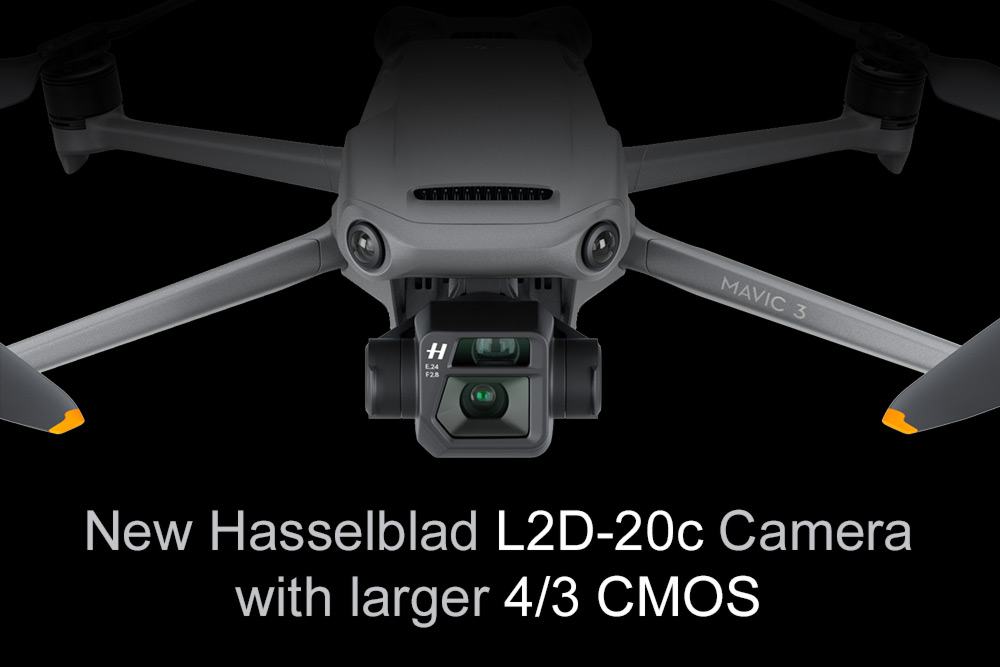 New larger sensor Hasselblad camera in the Mavic 3
