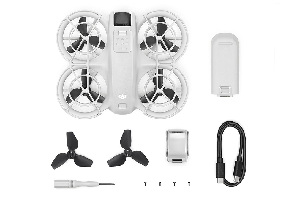 Image showing box contents for basic Neo drone