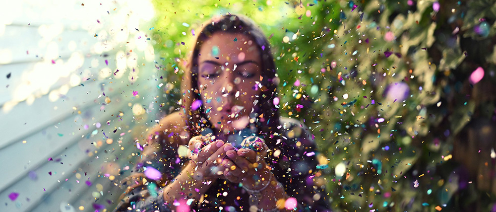 Easter Photography Ideas - using confetti!