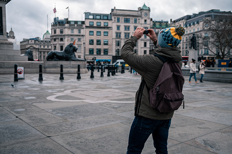 Photographing while on a trip to London