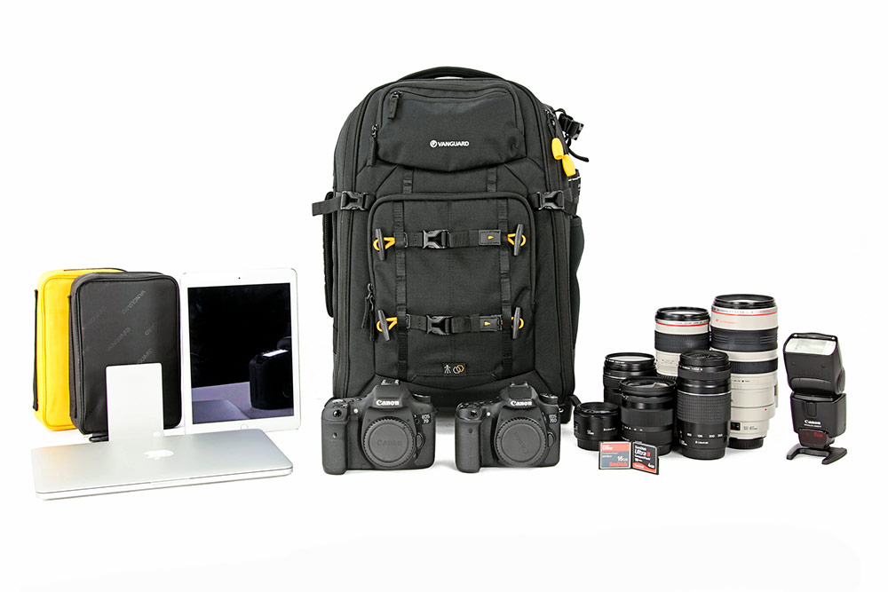All the equipment you can fit in this Vanguard travel bag