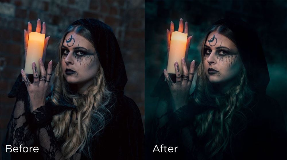 Before and after editing