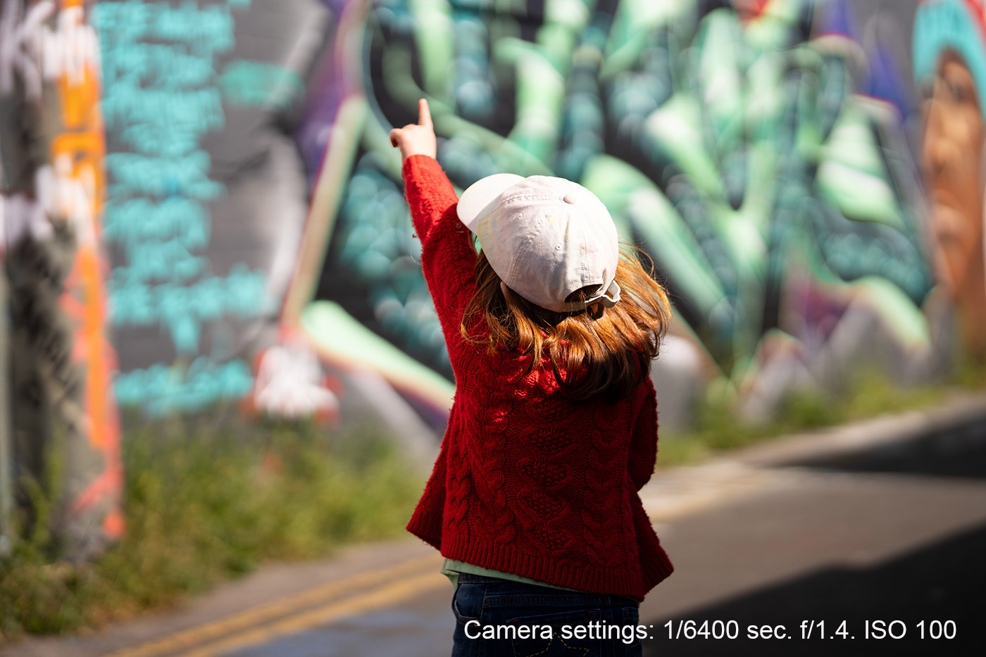 Sample 11 Street Art. Camera settings: 1/6400 sec. f/1.4. ISO 100