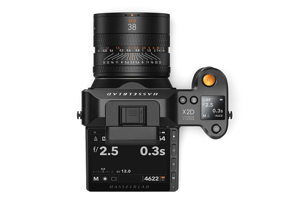 Top body view of the Hasselblad X2D 100C