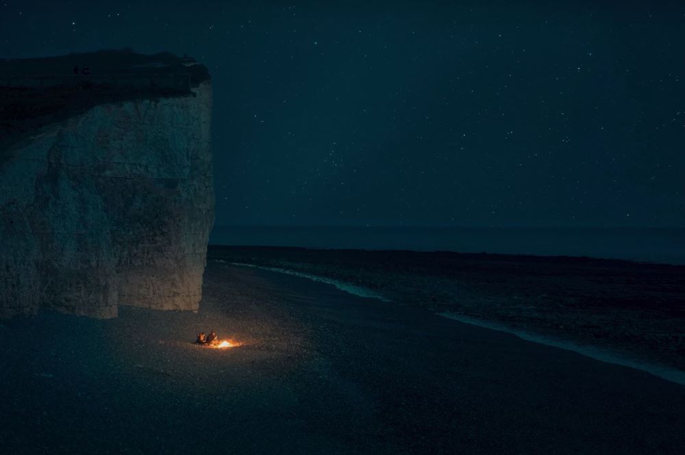 Beach camp fire by Gareth Evans