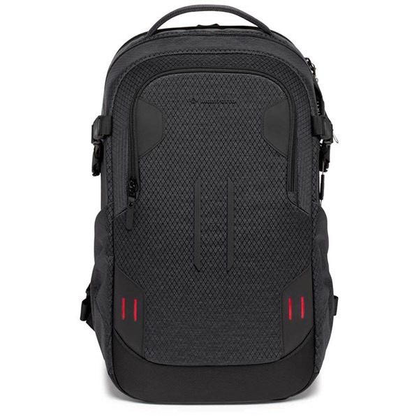 The Manfrotto camera bag includes insulating padding and a rain cover