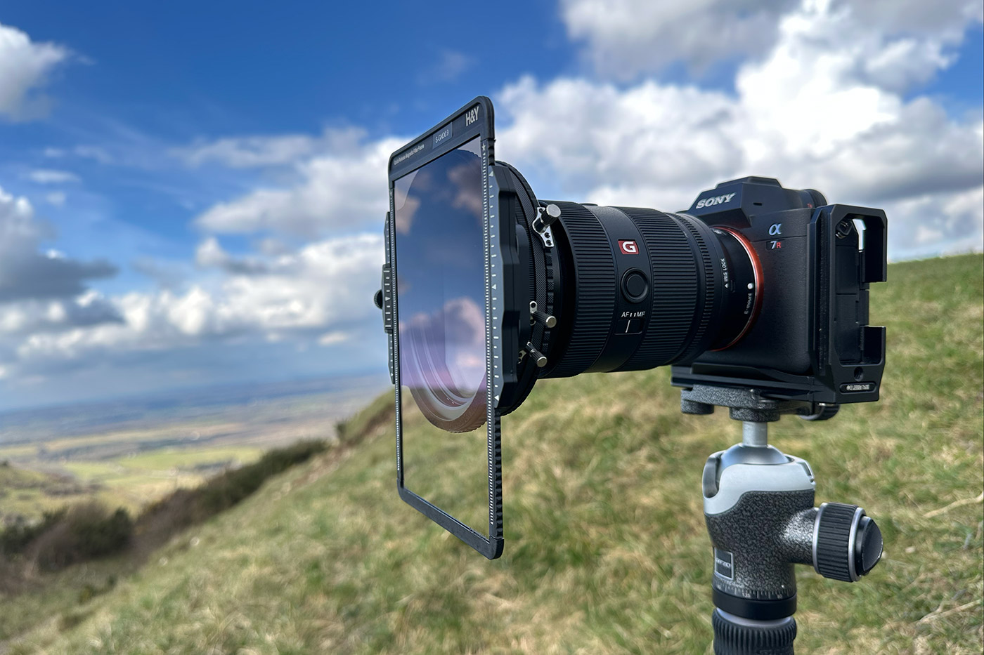 The whole setup with ND filter and variable ND filter