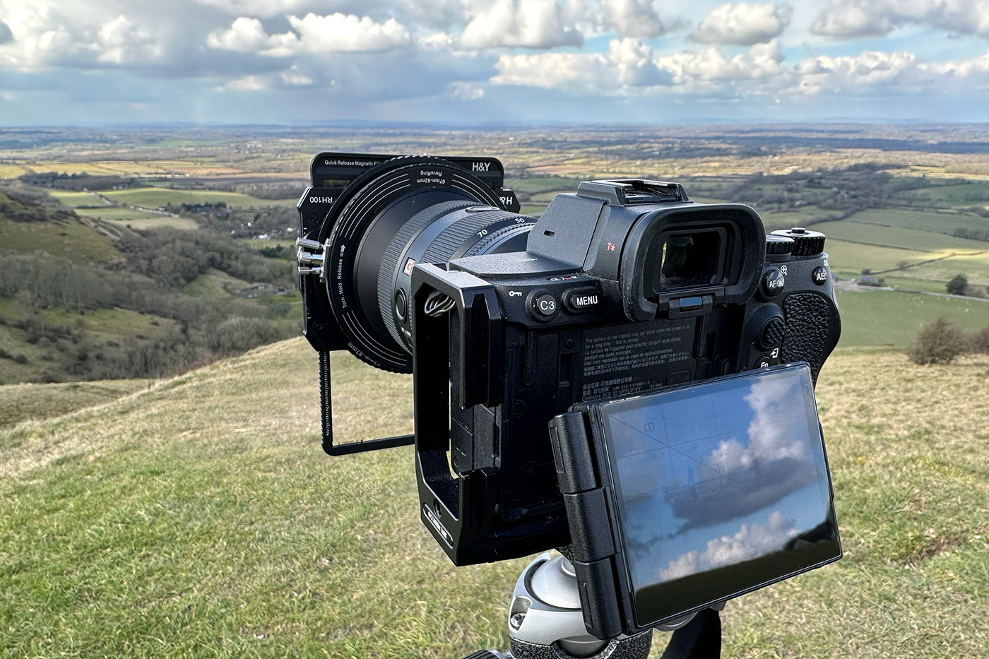 Out in the field with the entire landscape filter kit from H and Y