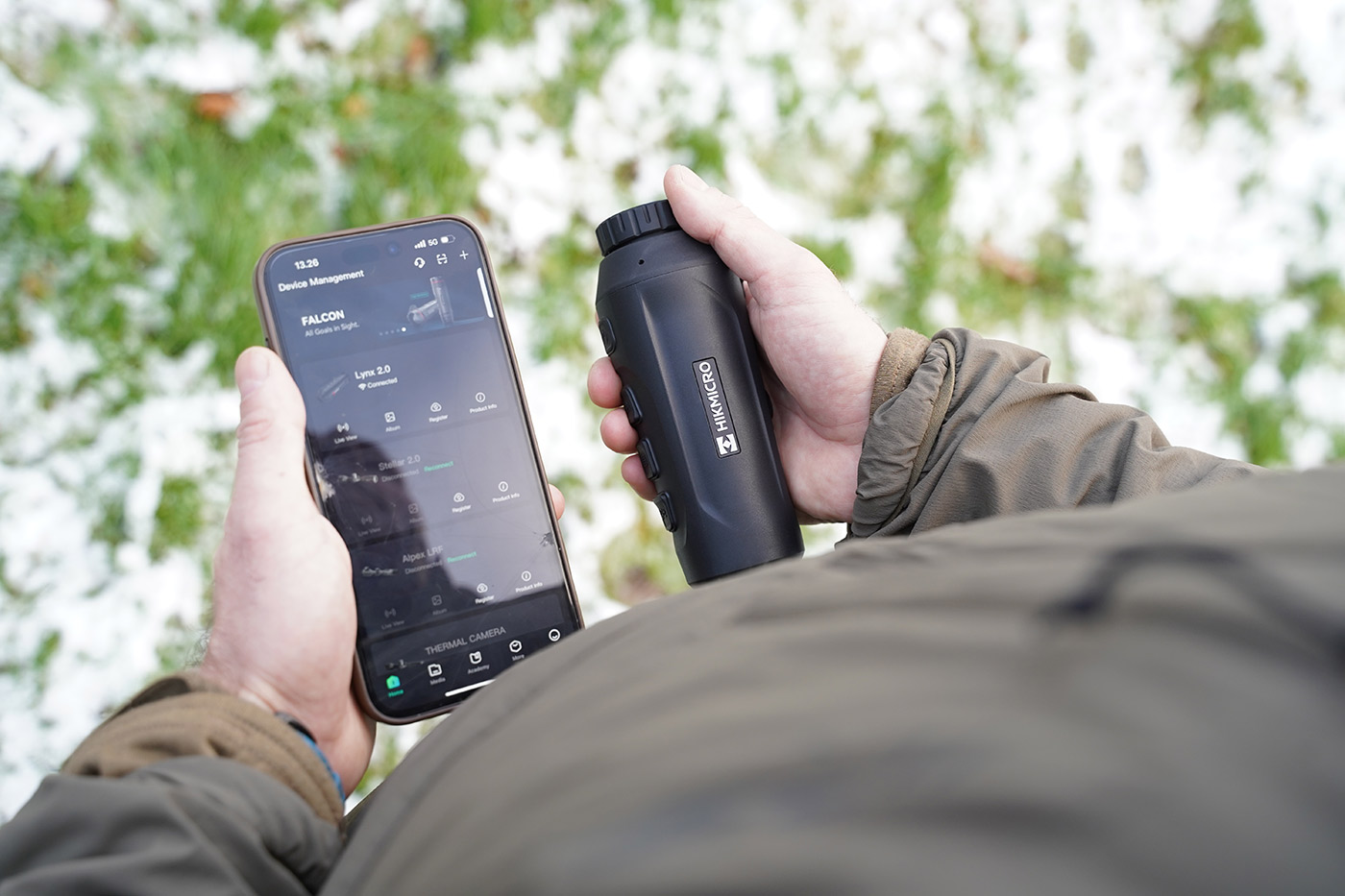 App control with the monocular