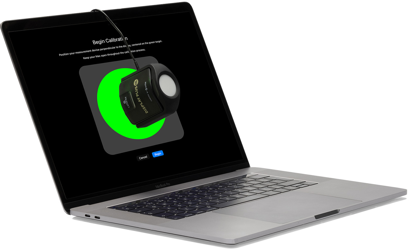 MAcBook Pro being calibrated