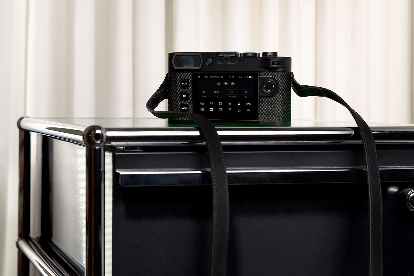 Rear of the camera body showing clear menu design