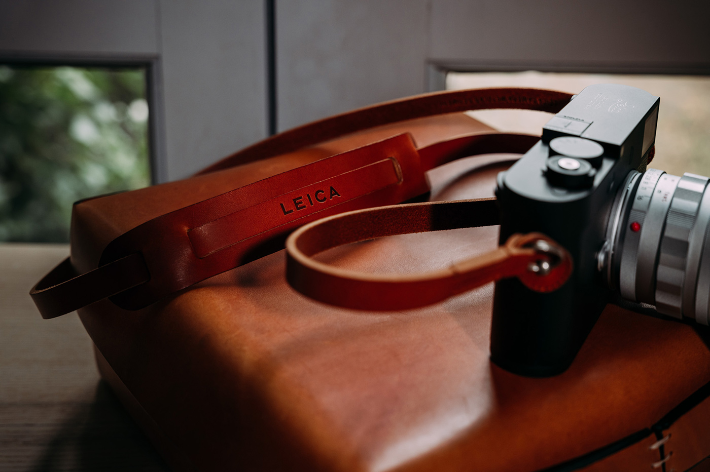 New cognac leather strap is one of the accessories