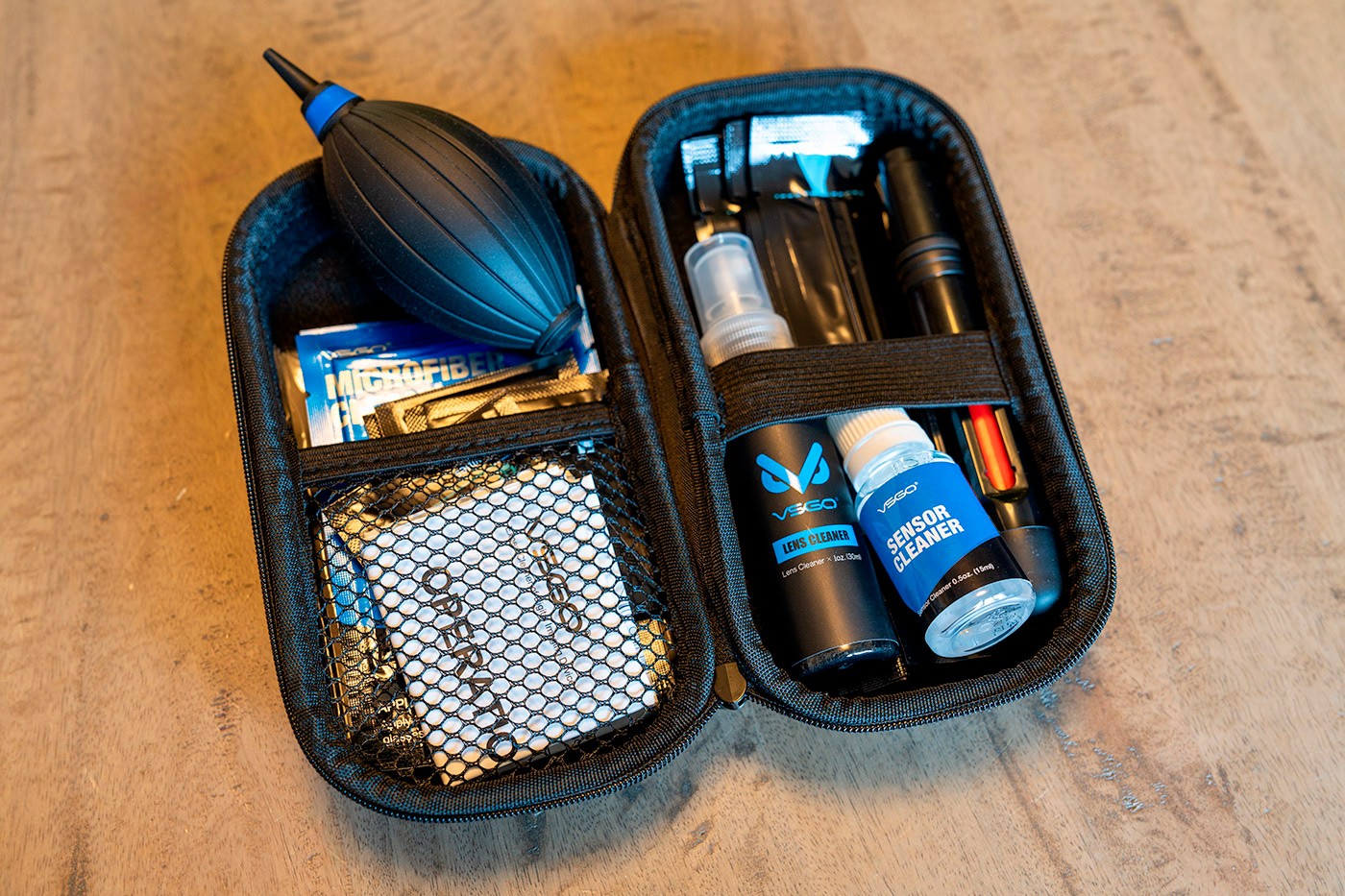 A complete camera cleaning kit