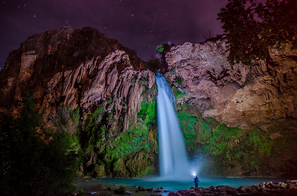 Slow your shutter speed for long exposure at night