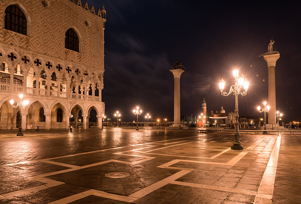 St Marco square at night, image credit Nick Dautlich