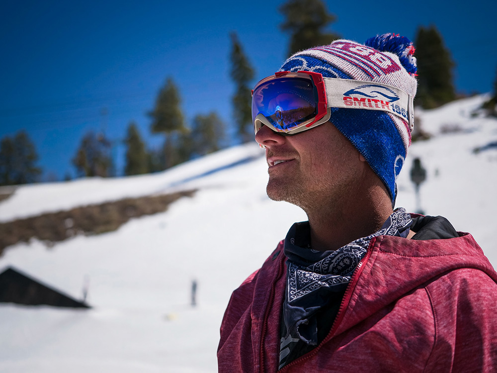 Sample portrait in snow f/1.7 lens