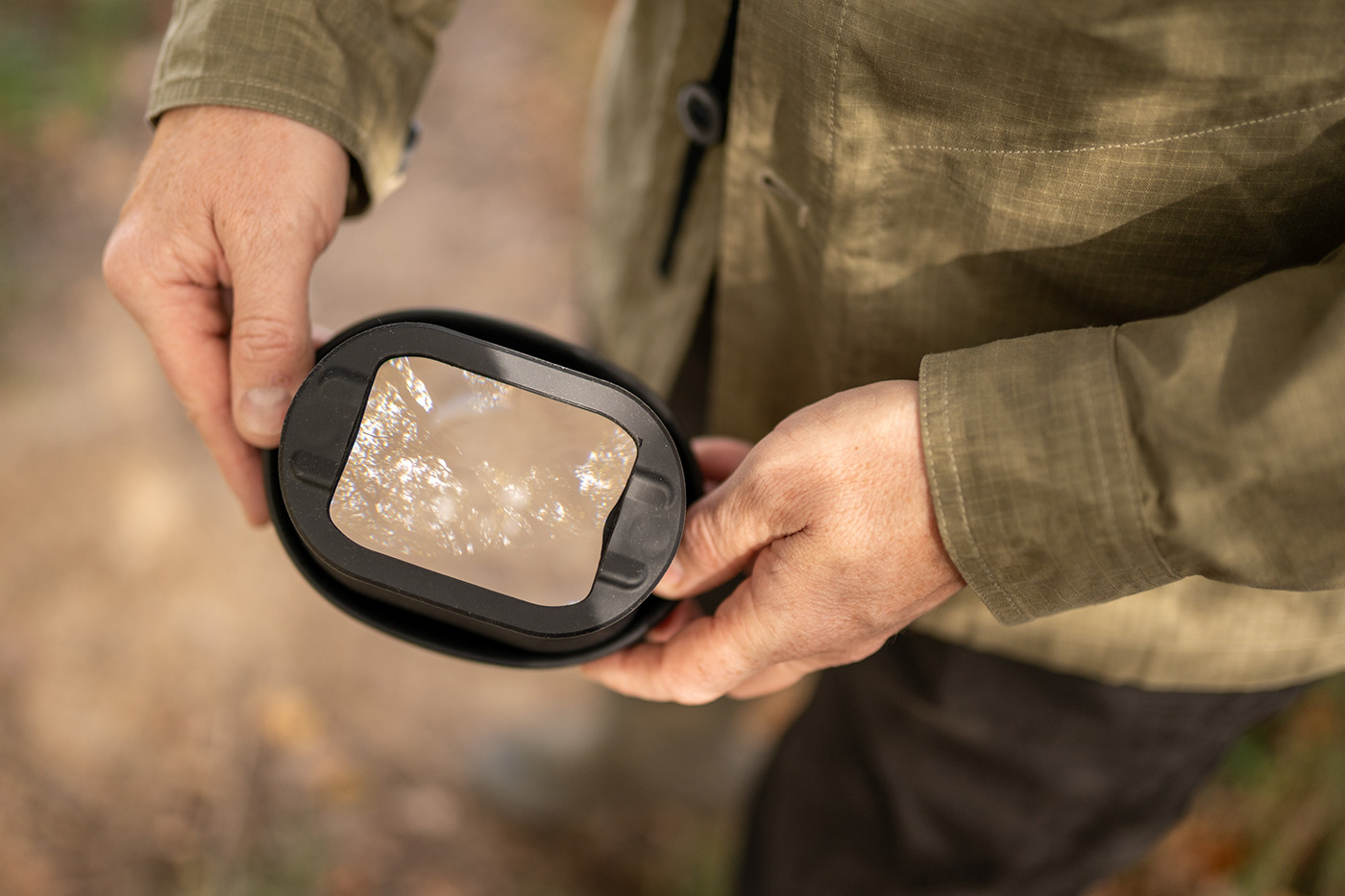Magmod mask exposed showing phresnel lens