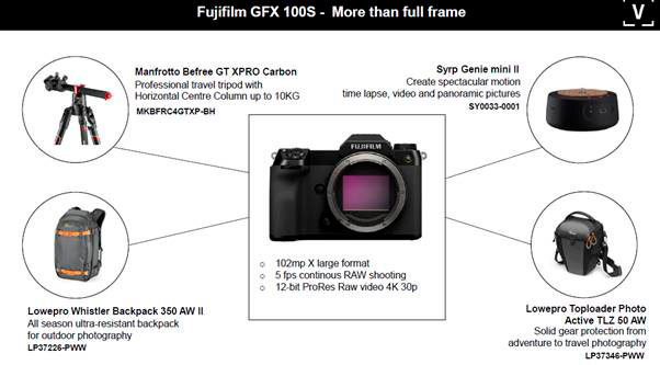 Fujifilm GFX100S camera accessories