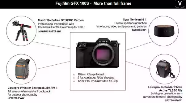 Fujifilm GFX100S camera accessories