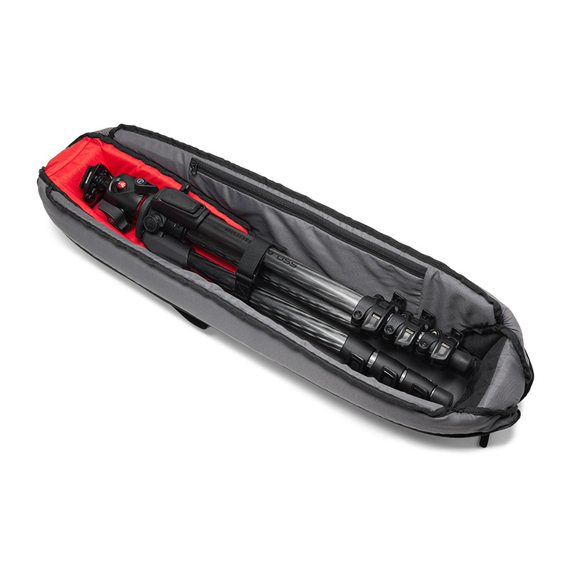 Tripod showing laid flat in the new pro-light 69cm bag