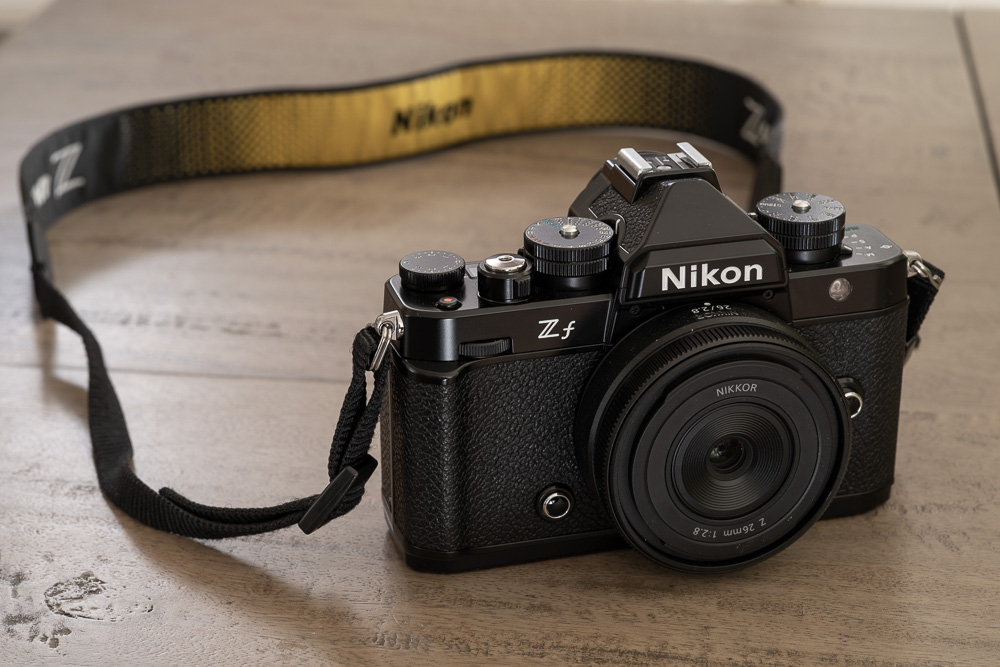 Nikon Zf camera body with Z 26mm pancake lens