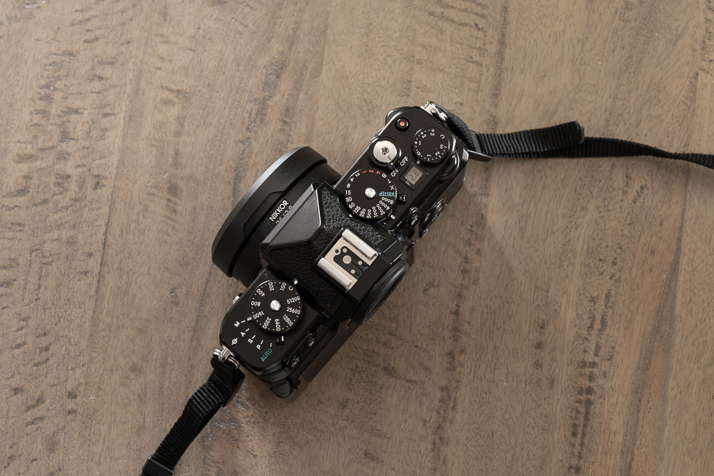 Nikon Zf top plate design with dials and aperture screen