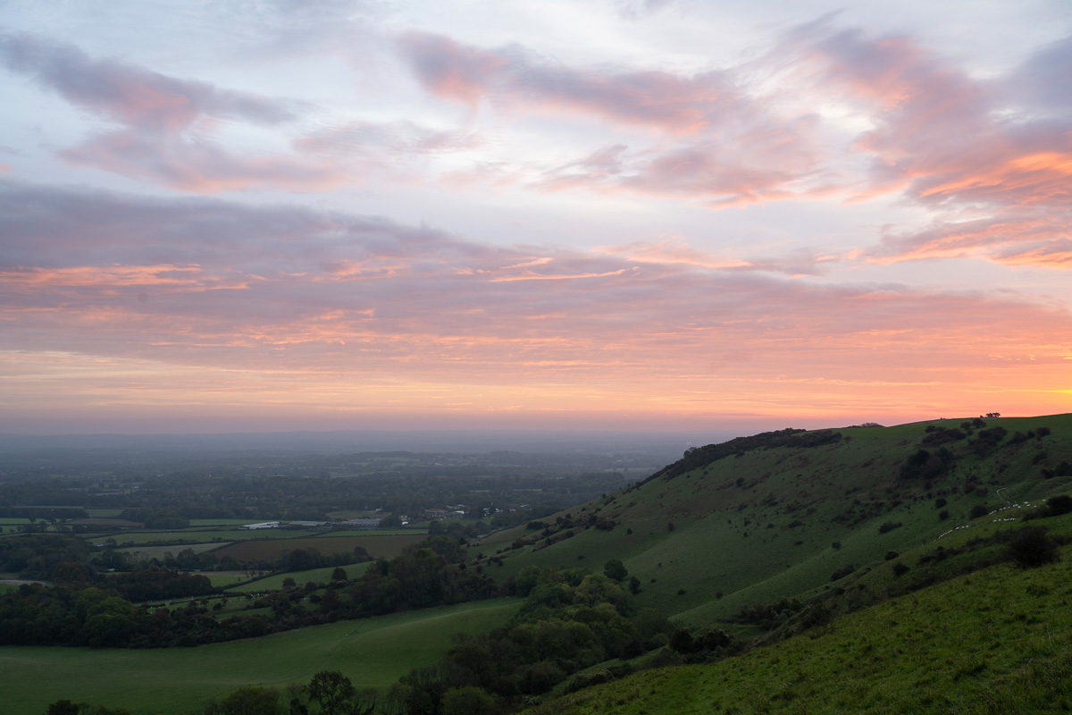 Shooting during pink sunrise with Z7 II on tripod