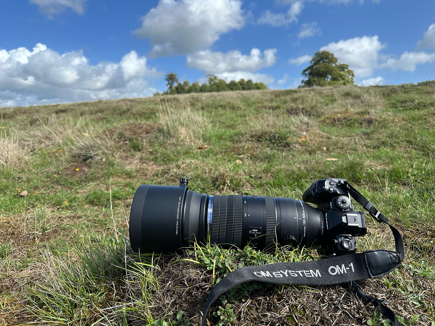 The camera in the field with the tele lens attached