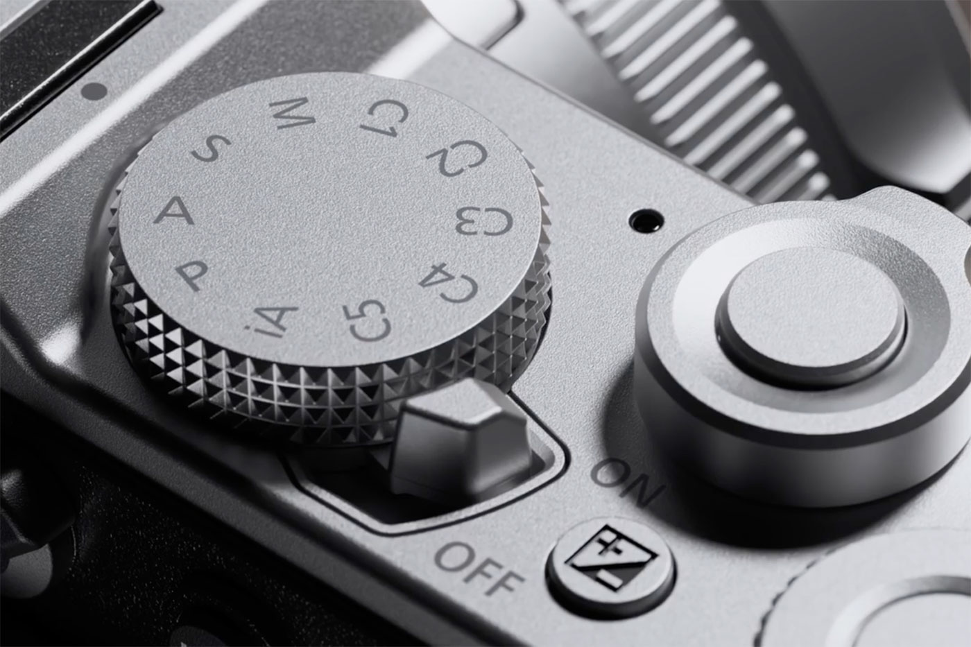 Closeup of the command dial