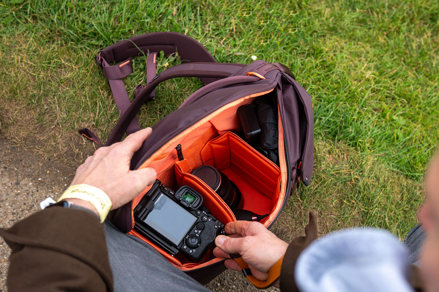 Bright orange interior lets you find equipment more easily